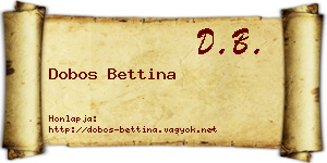 Dobos Bettina névjegykártya