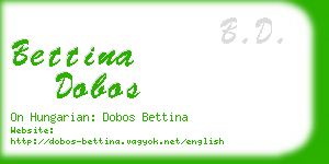 bettina dobos business card